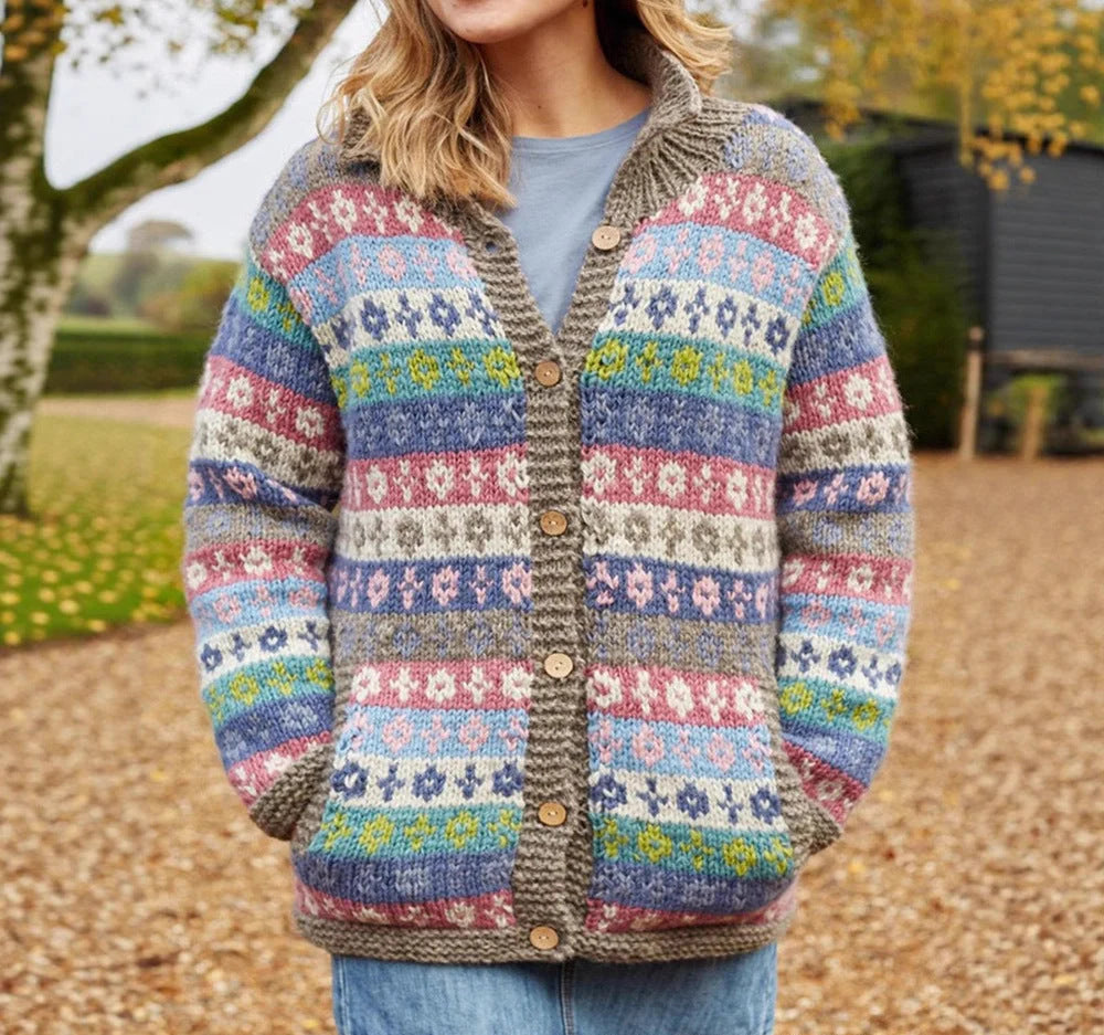 Tamsin | Women's Fair Isle Chunky Cardigan