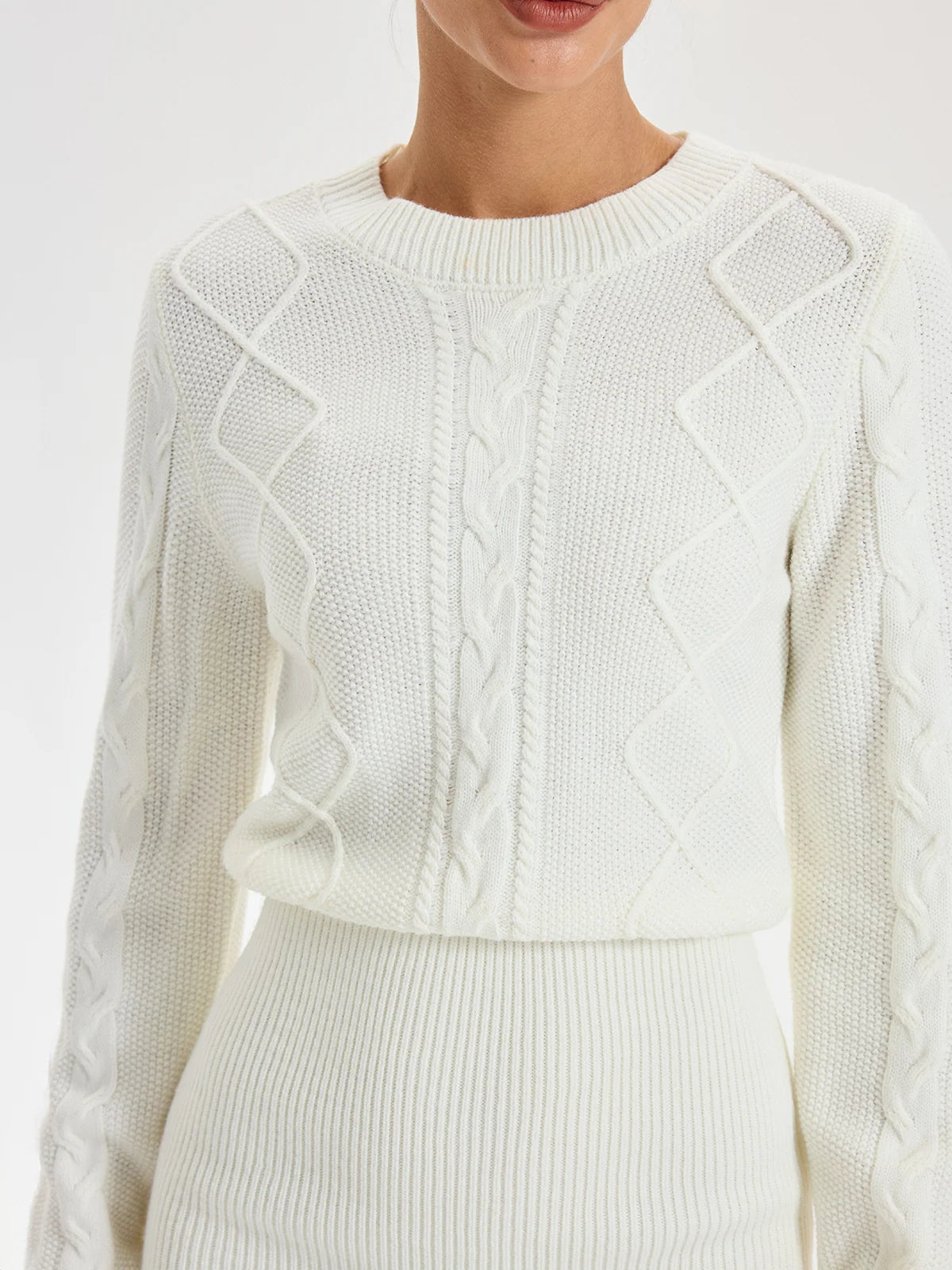 Eira | Women's Cable Knit Sweater Dress