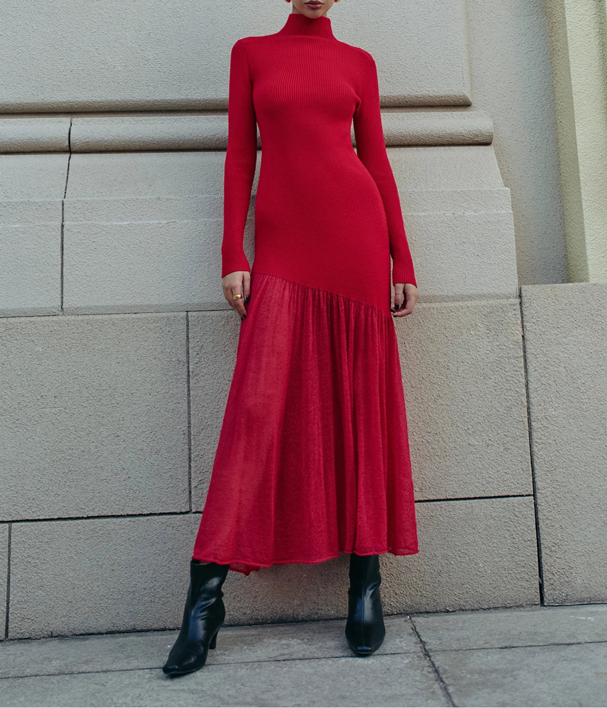 Sorelia Chelsea boots worn with trousers