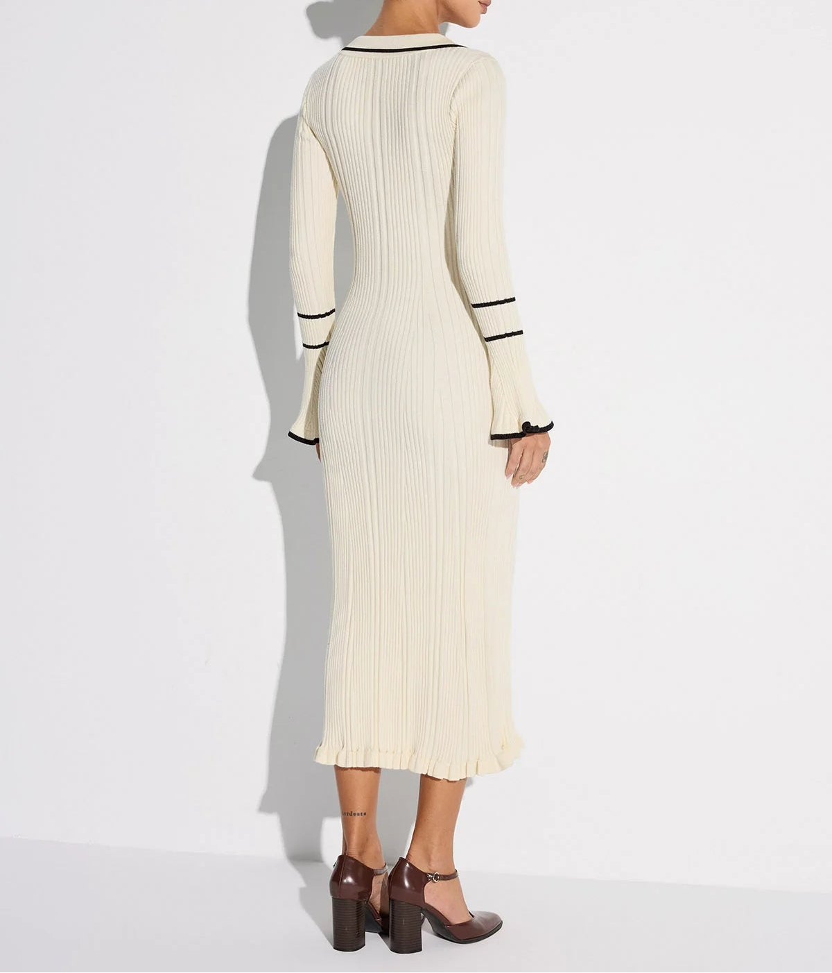 Nerissa | Women's Contrast Trim Sweater Dress