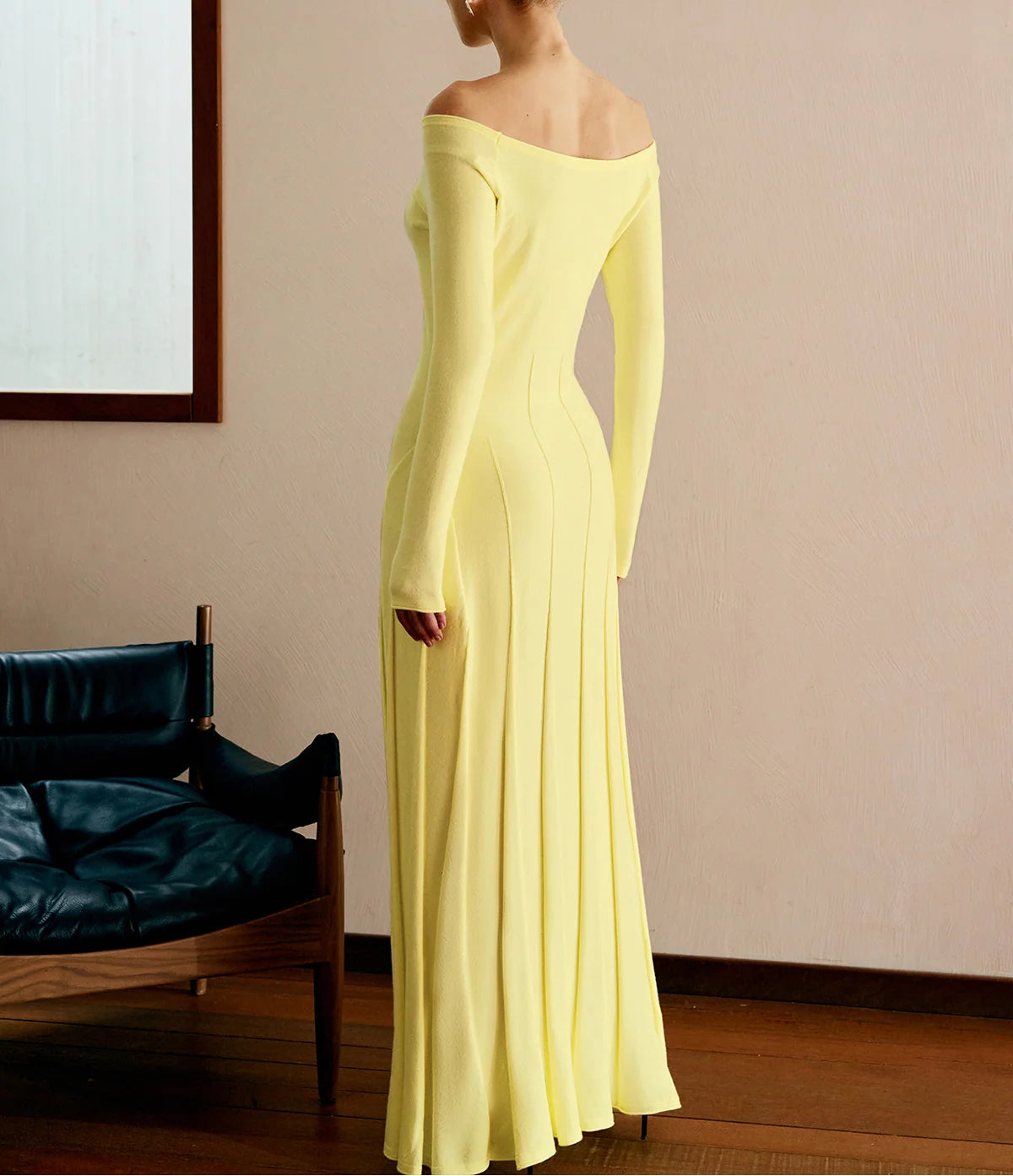 Arielle | Women's Off-Shoulder Pleated Sweater Dress