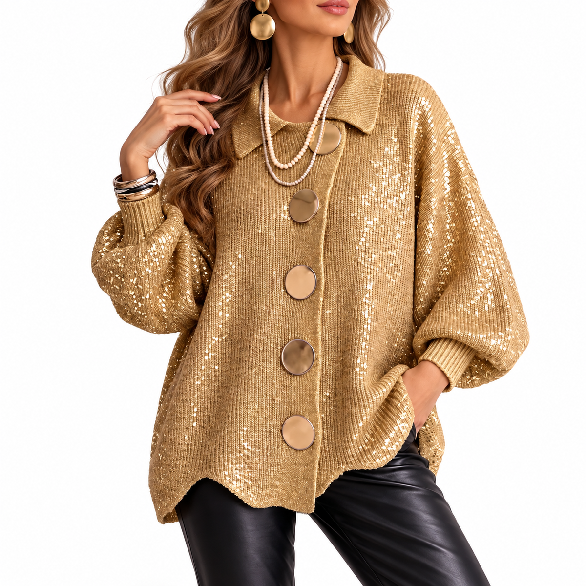 Mireya | Women's Oversized Collared Cardigan