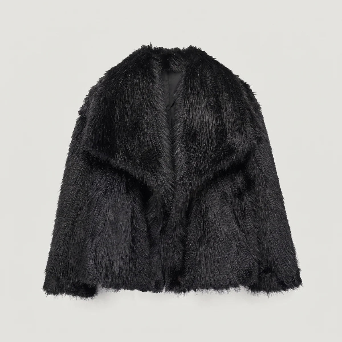 Evelisse | Women's Faux Fur Coat with Oversized Collar