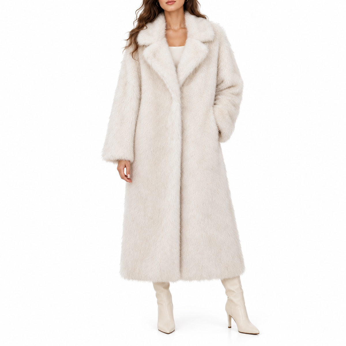 Elviane | Women's Faux Fur Coat with Detachable Hood