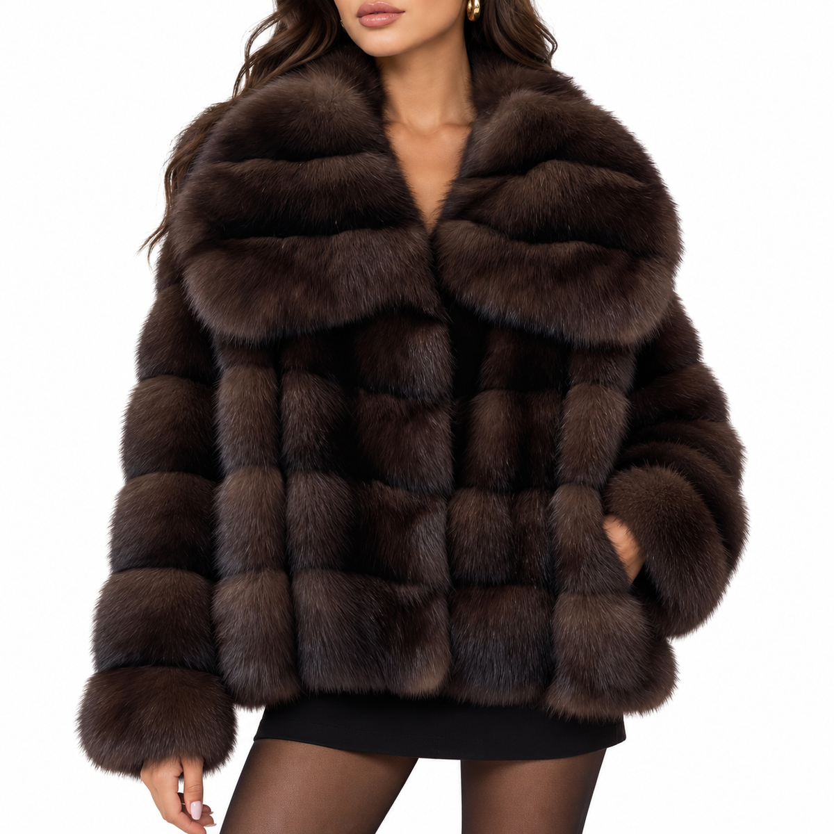 Orliane | Women's Faux Fur Coat with Statement Sleeves