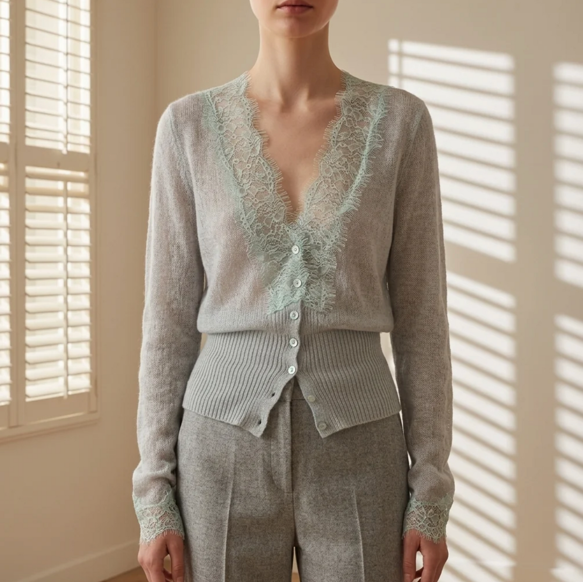 Rosalie | Women's Lace Patchwork Cardigan