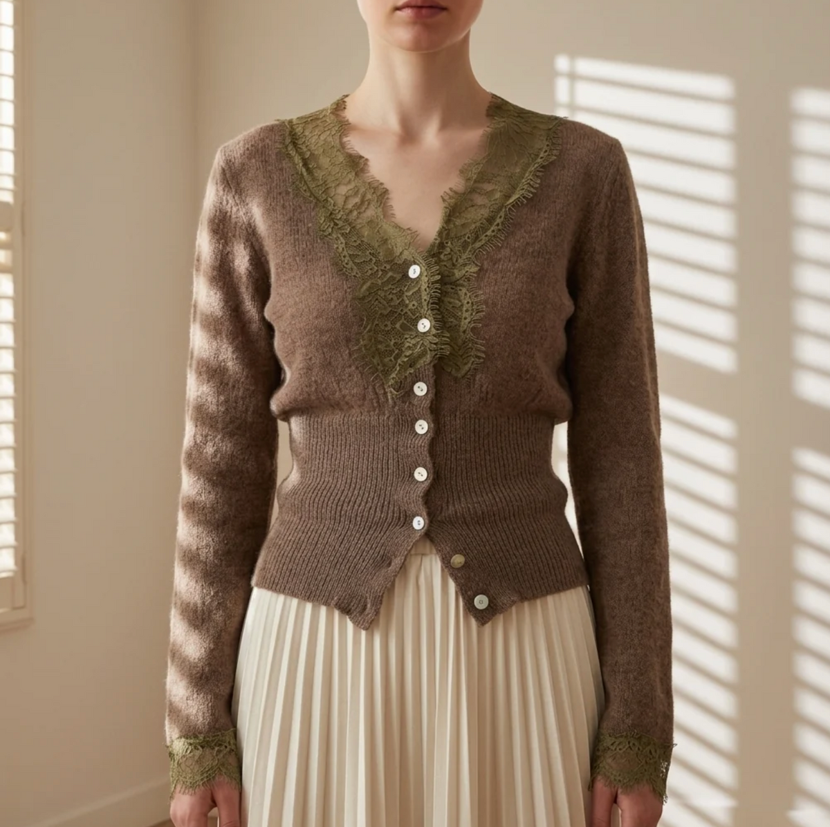 Rosalie | Women's Lace Patchwork Cardigan