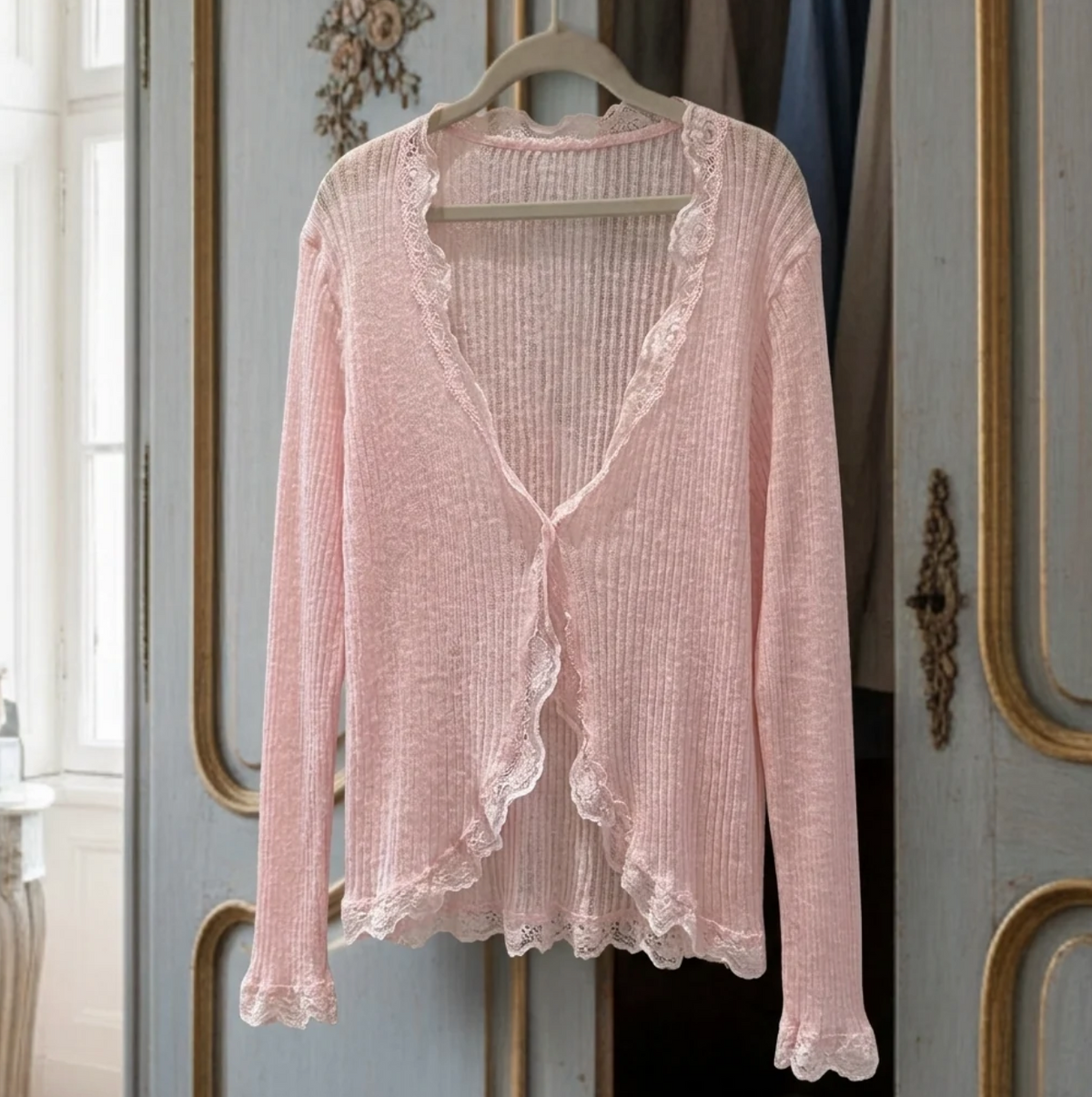 Lisette | Women's Lace Trim Cardigan