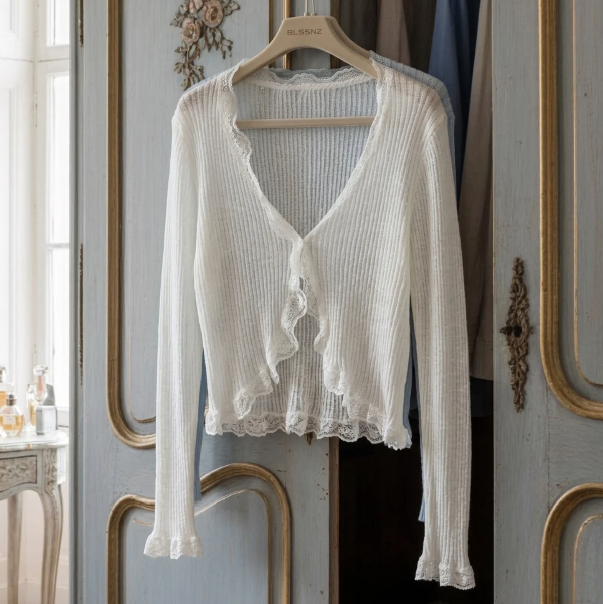 Lisette | Women's Lace Trim Cardigan