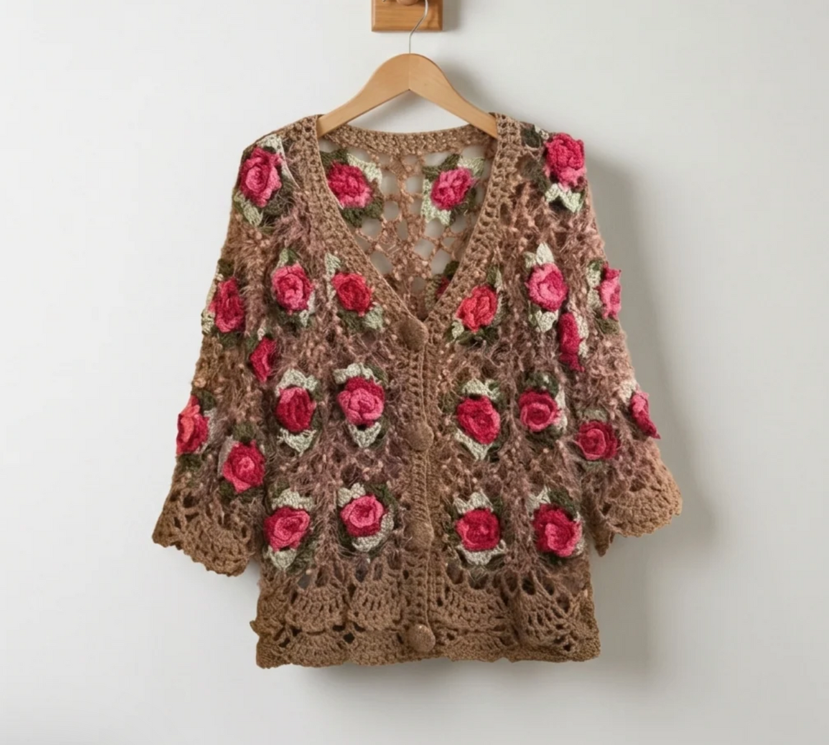 Cressida | Women's Floral Crochet Cardigan