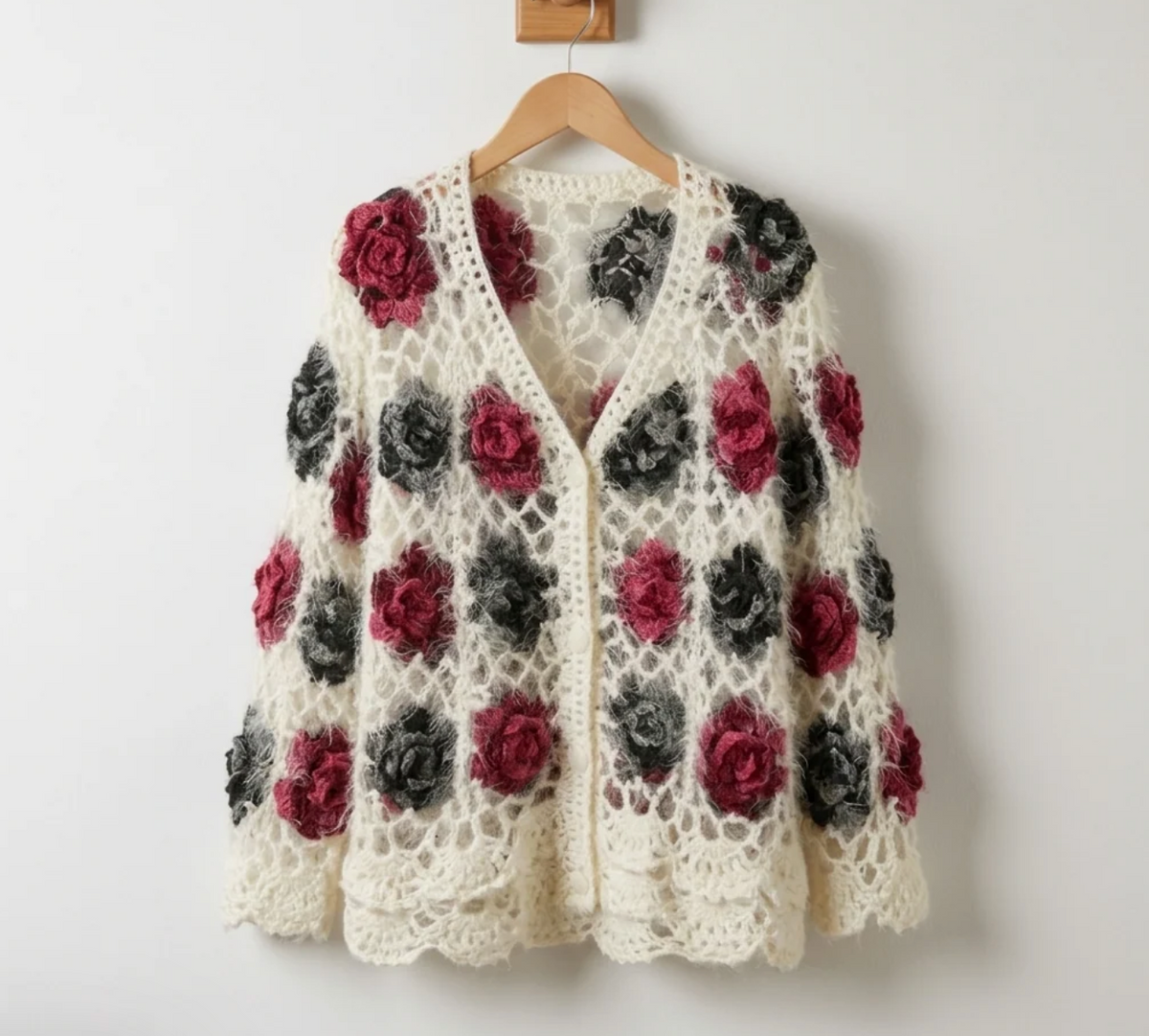 Cressida | Women's Floral Crochet Cardigan