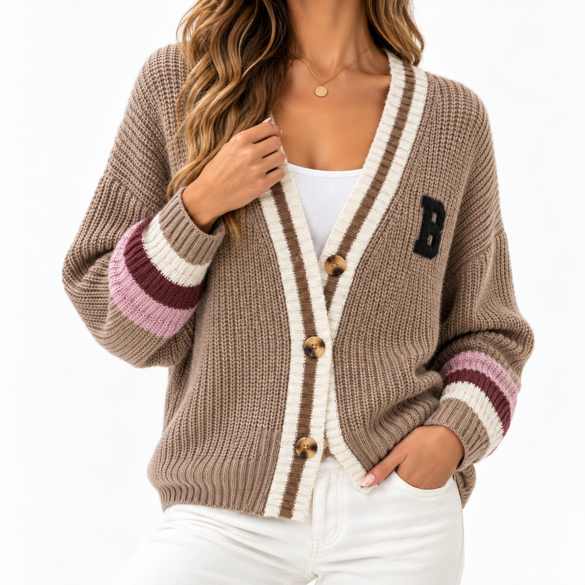 Ottilie | Women's Retro Chunky Knit Cardigan