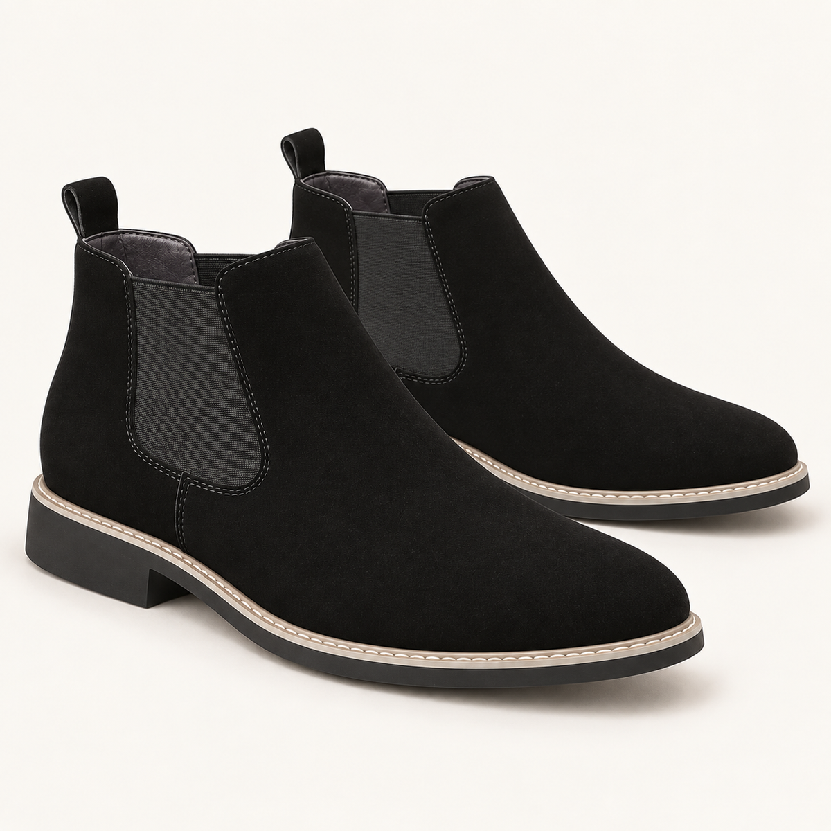 Elliot Chelsea boots worn with trousers