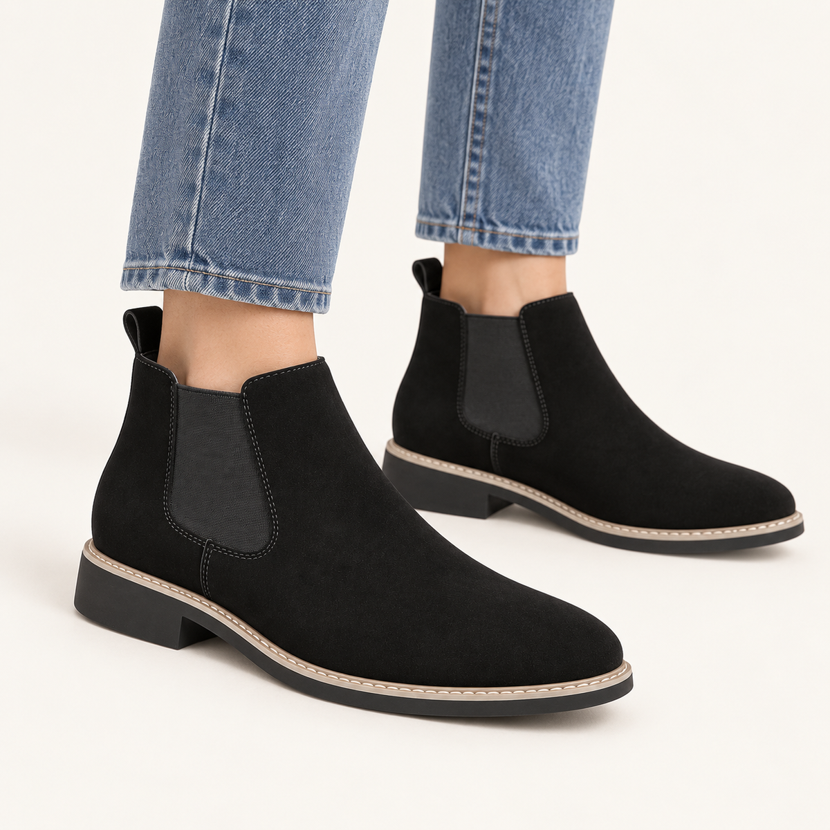 Elliot | Men's Chelsea Boots — Slip-On Ankle Boots with Elastic Side Panels