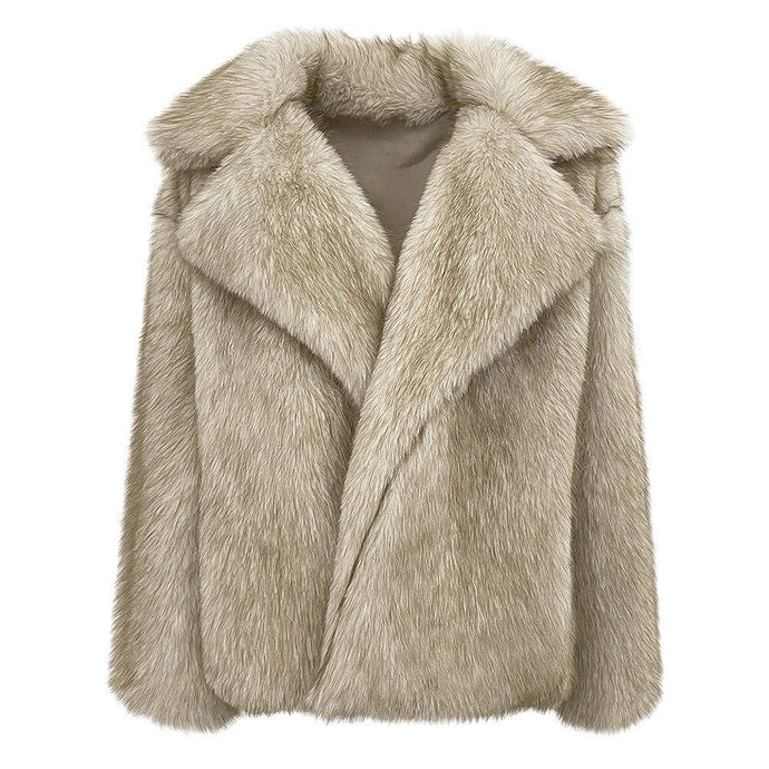 Mirielle | Women's Faux Fur Coat with Classic Collar