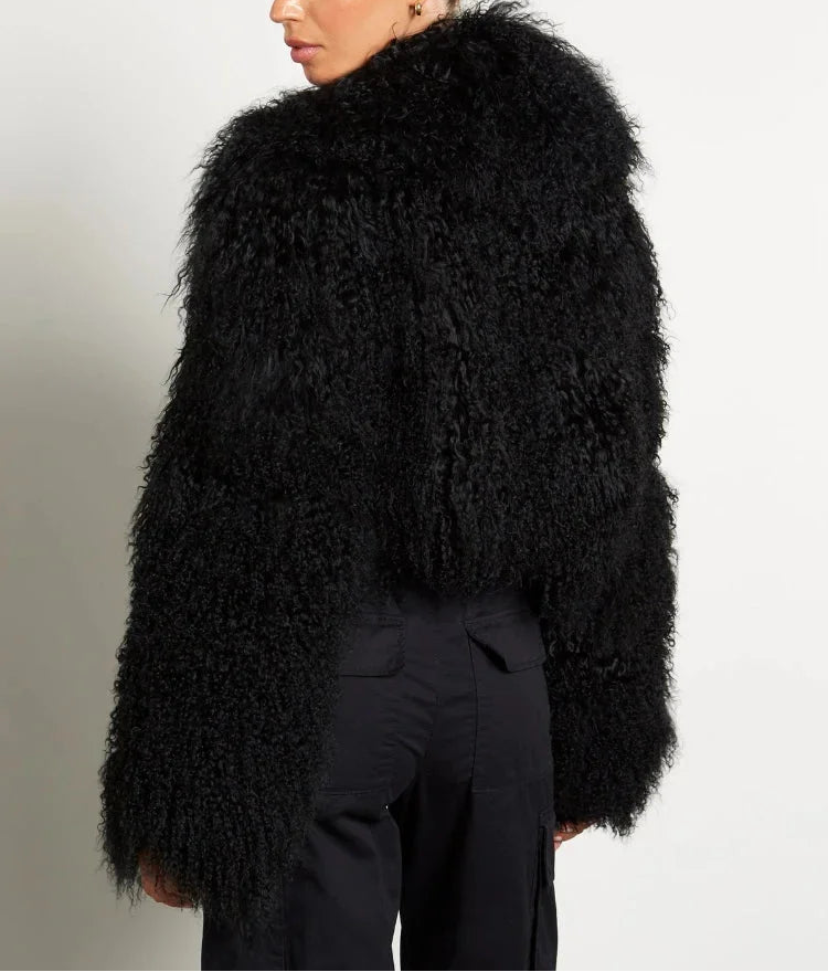 Tavielle | Women's Faux Fur Coat with Teddy Texture