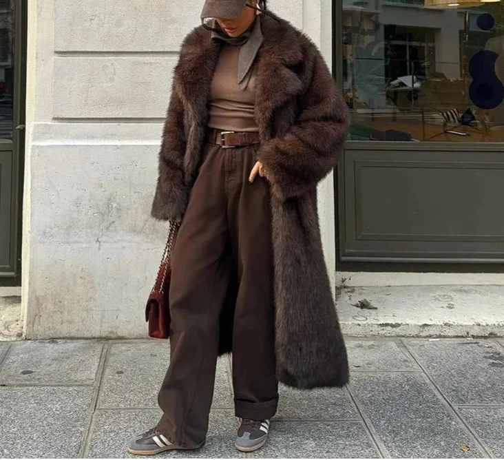 Elviane | Women's Faux Fur Coat with Detachable Hood