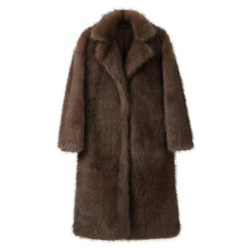 Elviane | Women's Faux Fur Coat with Detachable Hood