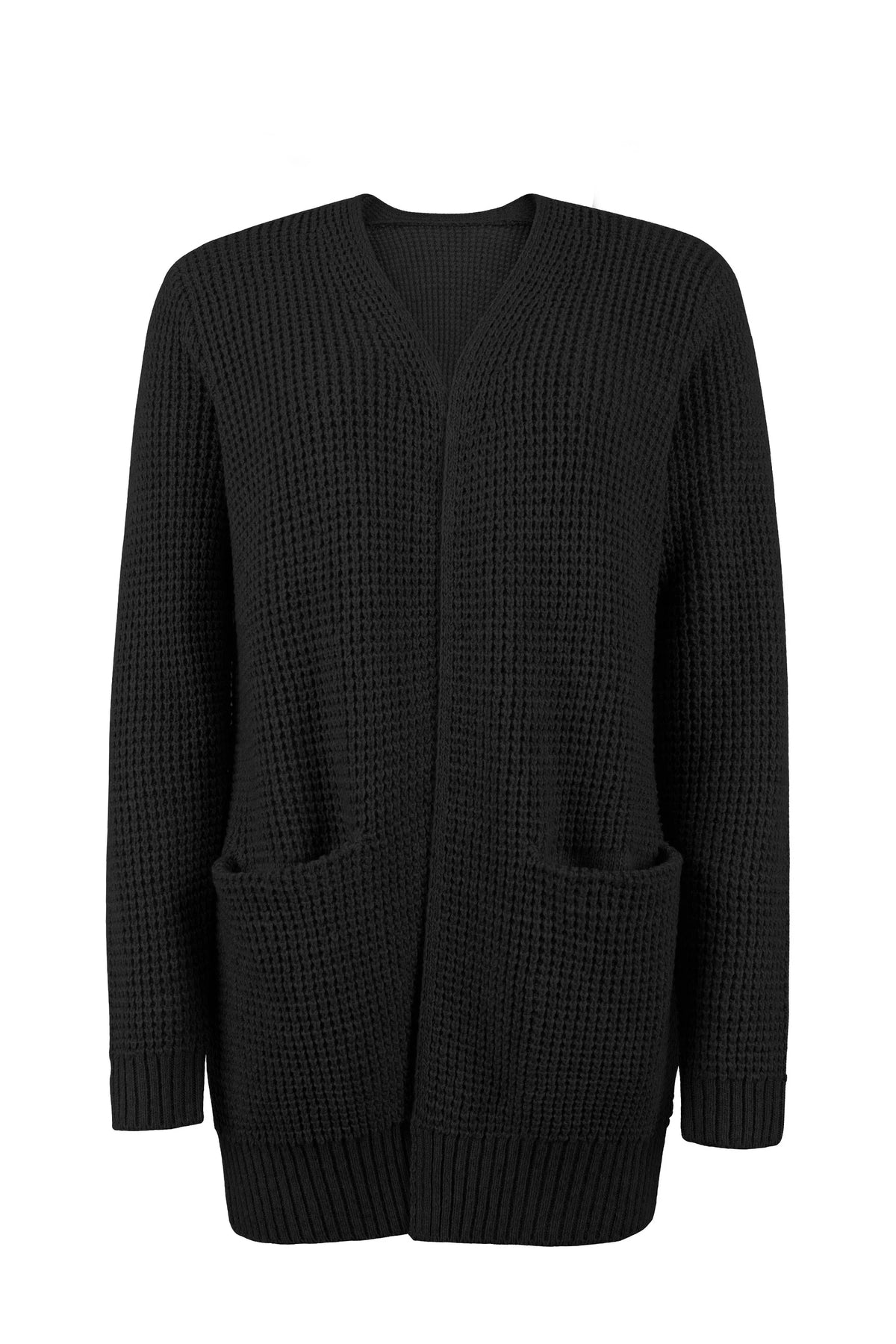 Tessalie | Women's Open-Front Waffle Knit Cardigan