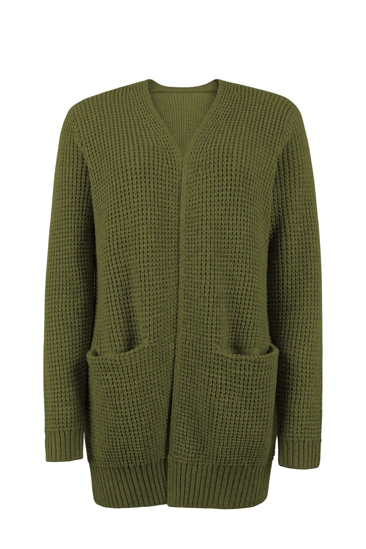 Tessalie | Women's Open-Front Waffle Knit Cardigan