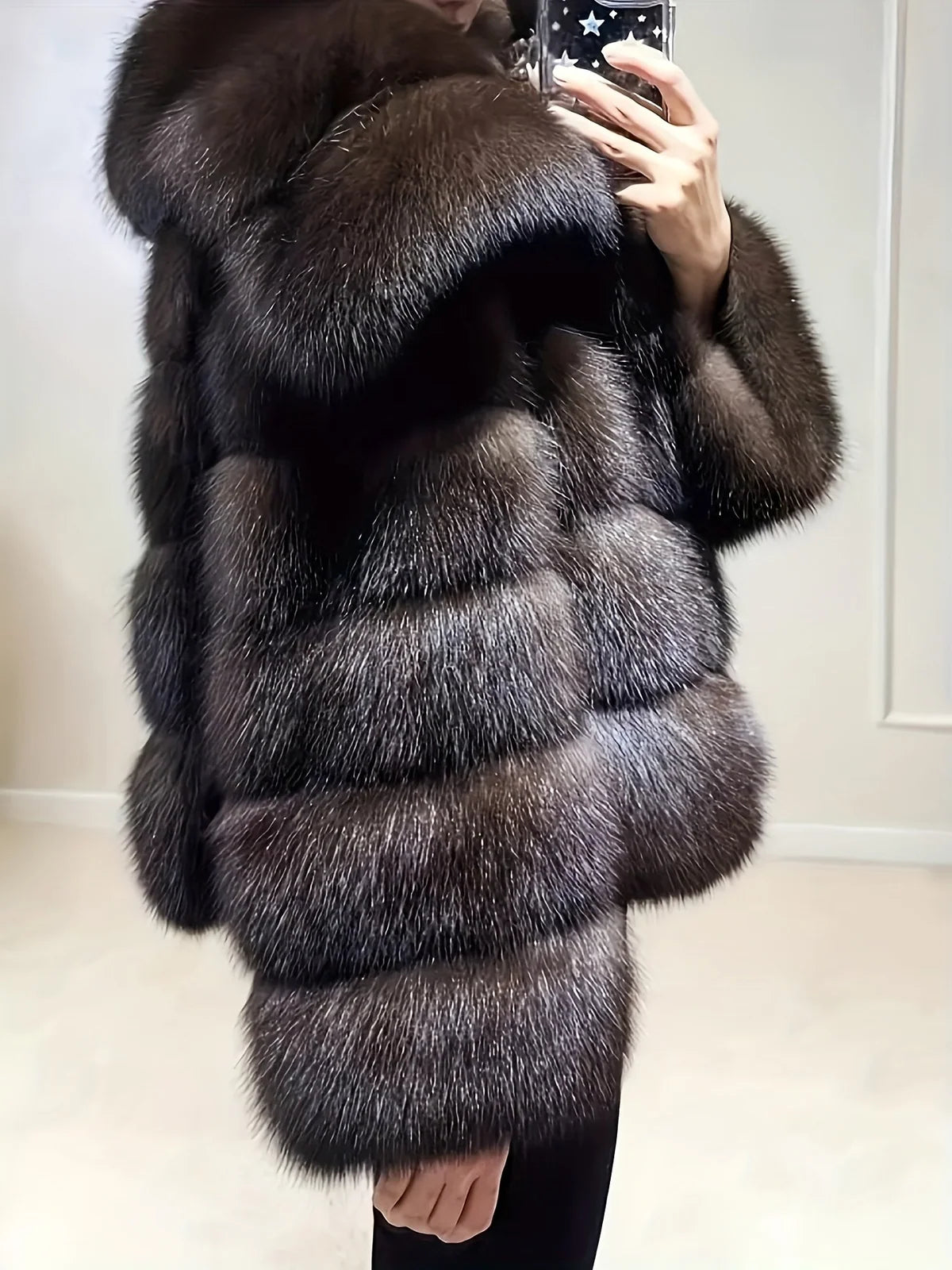 Orliane | Women's Faux Fur Coat with Statement Sleeves