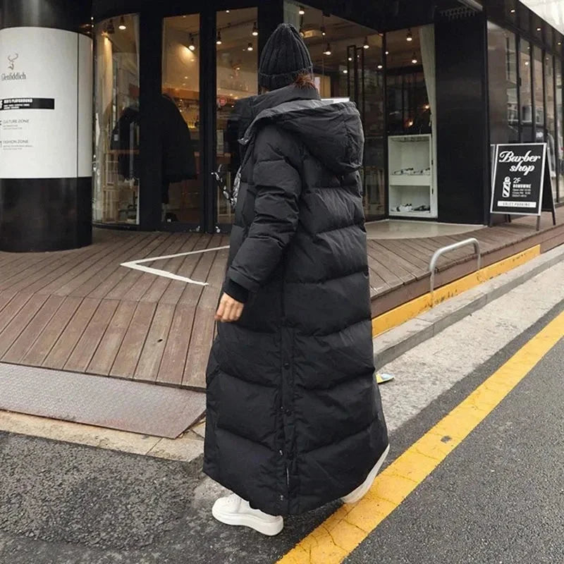 Maelle | Women's Long Puffer Coat with Removable Hood